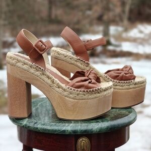 Palomitas By Paloma Barcelo "LOLA" Brown Platform Sandals